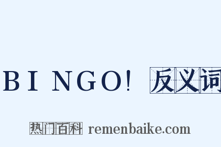 BINGO!反义词是什么意思的图片